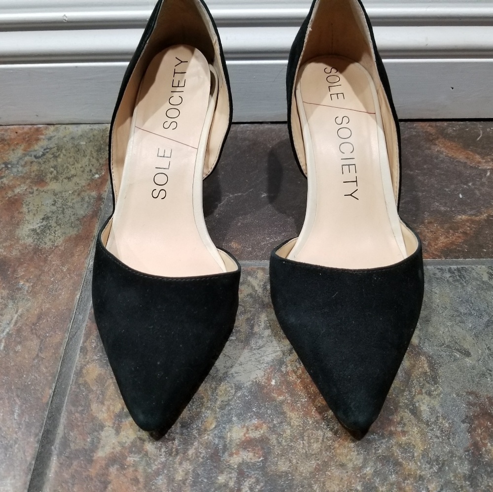 Sole Society Jenn D'orsay Black Suede Pumps